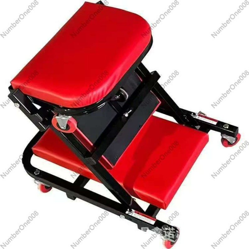 Garage Creeper Roller - Heavy Duty Folding Mechanic Stool, 2-in-1