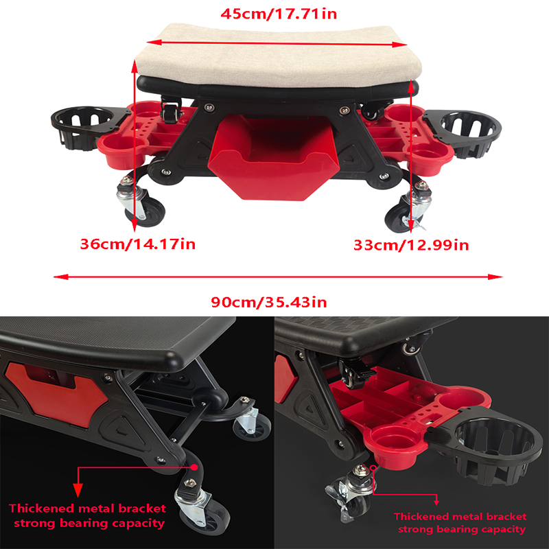 Garage Creeper Roller - Car Multi-Function Chair Mechanic For Wax