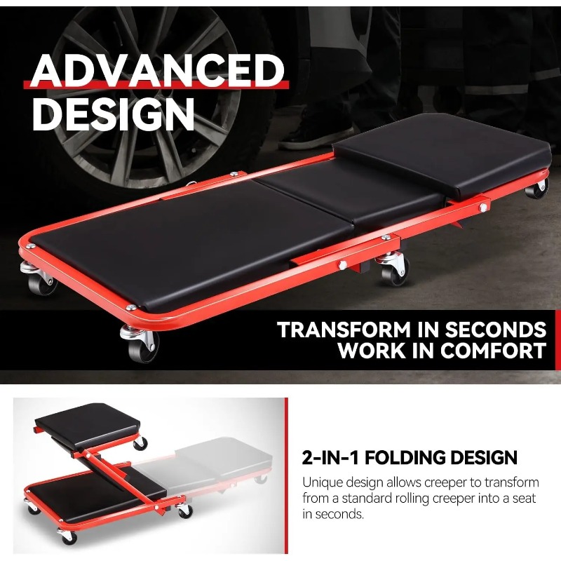 Foldable Z Creeper 2in1 Rollin - Garage Creeper Roller 리뷰 및 가격