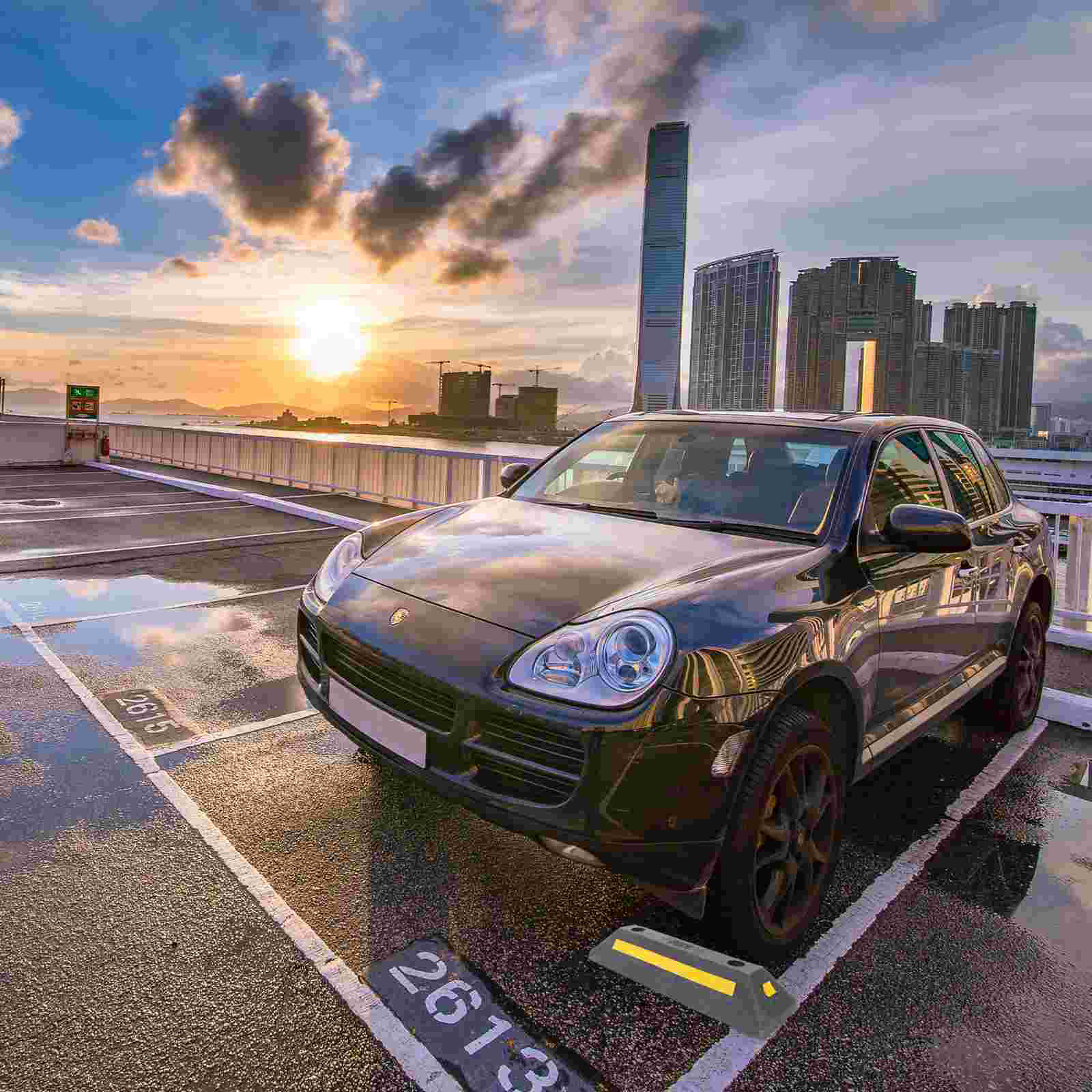 Car Stopper Rubber Parking Sto - Garage Creeper Roller 리뷰 및 가격